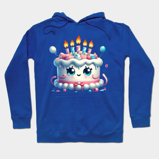 Cute Birthday Cake Hoodie by Dmytro